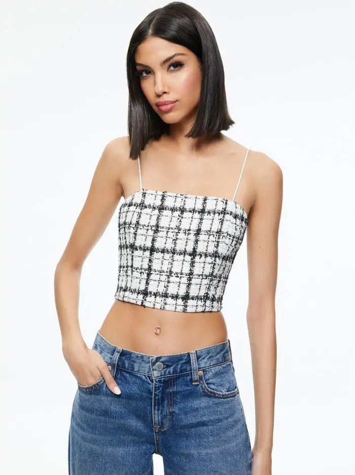 CERESI TWEED CROP TOP